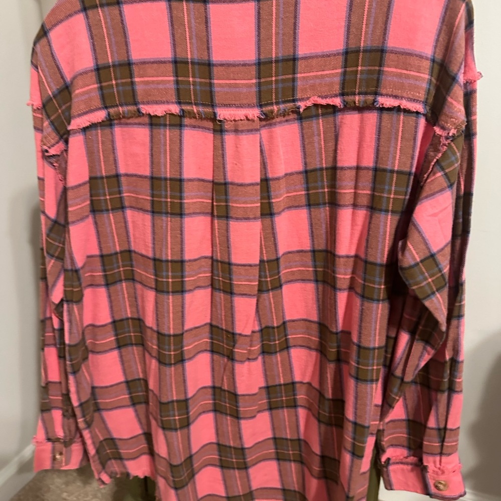 Pink Flannel shirt NWT - Picture 10 of 13